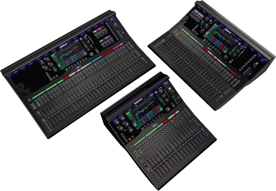 Allen & Heath SQ-Serie Digitalmischpulte freigestellt